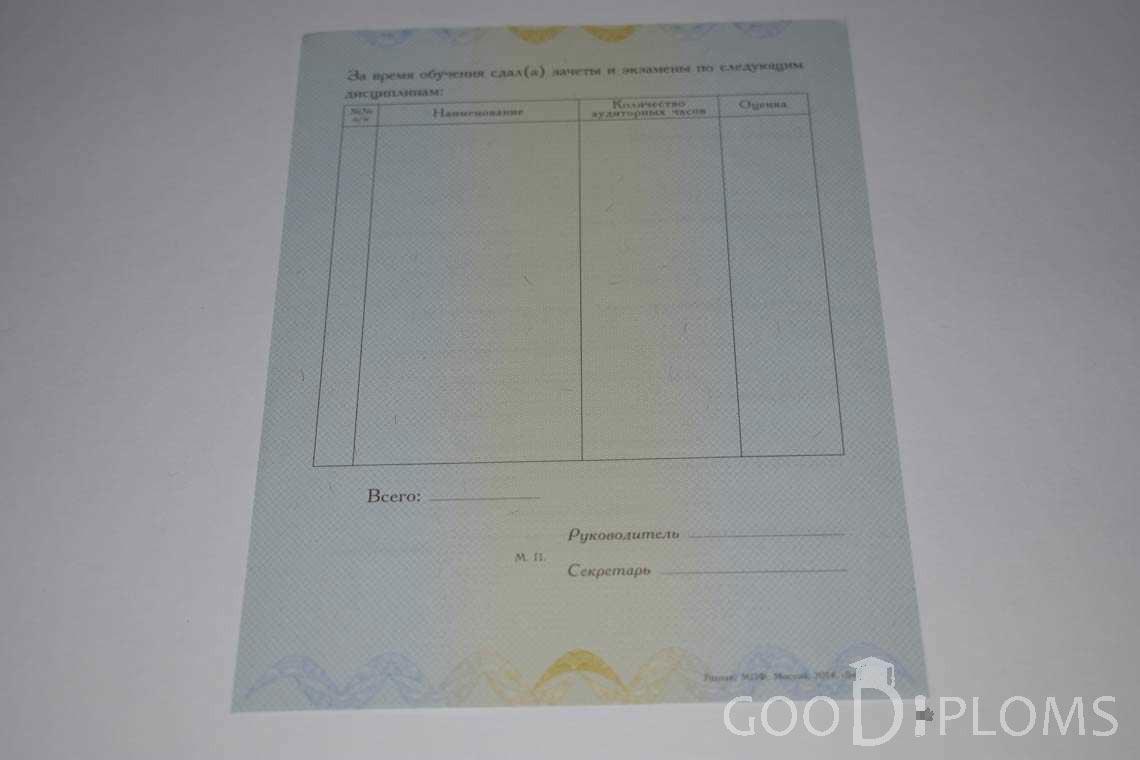 Приложение к Диплому о Переподготовке период выдачи 2014-2020 -  Запорожье